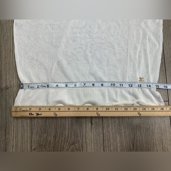 CHANEL‎ Vintage White cc Logo Knit Blouse Top Size 40 EU NWT - Picture 14 of 16